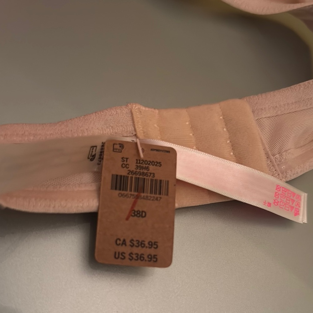 PINK Victoria's Secret Strapless Cream T-Shirt Bra Intimates - Picture 5 of 9